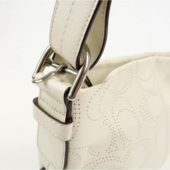 💎✨BEAUTIFUL✨💎Authentic COACH Leather Canvas Hand Bag Shoulder bag White - Picture 4 of 7
